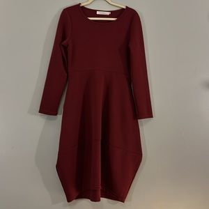 NWOT  maroon  Audate cocoon dress size M